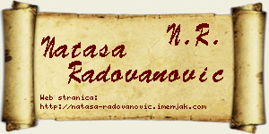 Nataša Radovanović vizit kartica